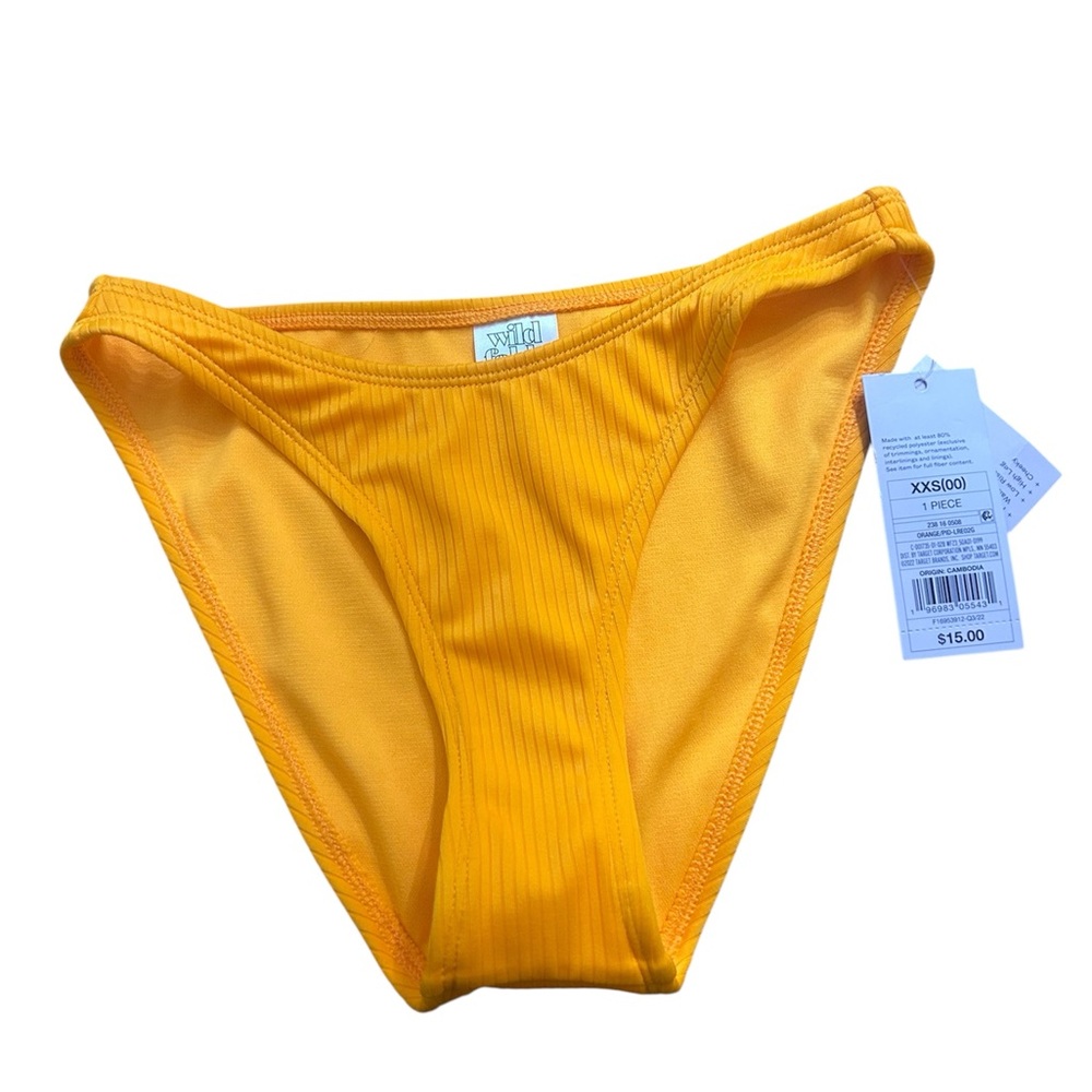 Wild Fable orange ribbed xxs bikini bottom NWT